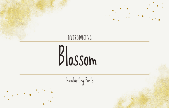 Blossom Font: Infusing Sweet, Handwritten Charm into Every Design