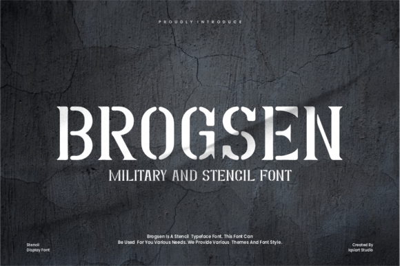 Brogsen: A Typeface with Military Precision and Modern Edge