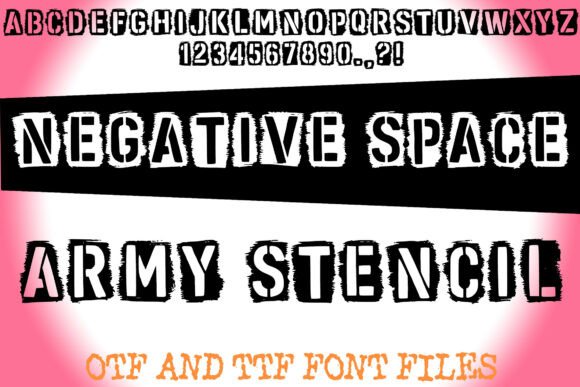 Negative Space Army Stencil: Command Attention with Grit
